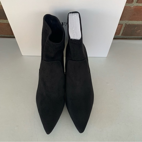 Alfani Bambey Black Fabric Block Heel Ankle Boots Women’s US 7 M NEW - Picture 3 of 8